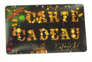 Spécimen de carte cadeau Galeries Lafayette