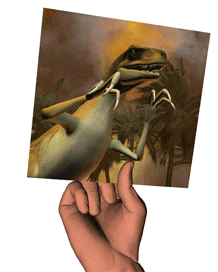 lenticulaire t-rex en 3D